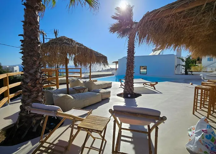 Elli Tropical Luxury Sunset-infinity Pool- Sea Side-near Center Parking Mykonos Town