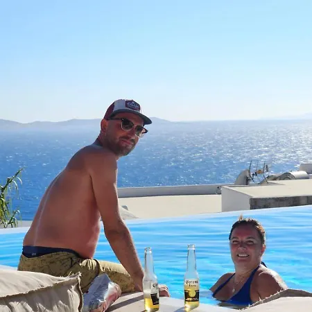 公寓式酒店 Elli Tropical Luxury Sunset-infinity Pool- Sea Side-near Center Parking Mykonos Town