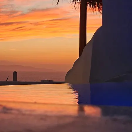 Elli Tropical Luxury Sunset-infinity Pool- Sea Side-near Center Parking Mykonos Town