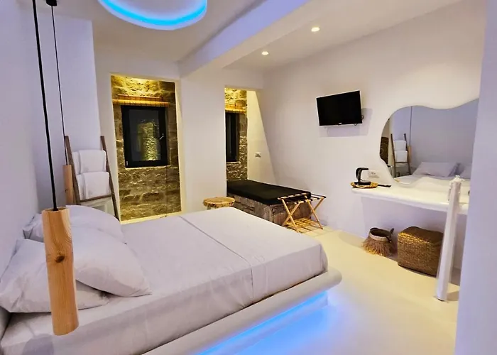 Elli Tropical Luxury Sunset-infinity Pool- Sea Side-near Center Parking Apart Otel Mykonos Town