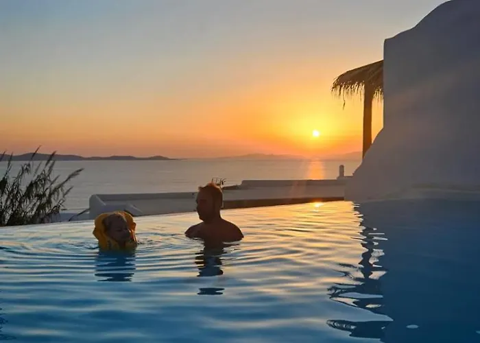 Elli Tropical Luxury Sunset-infinity Pool- Sea Side-near Center Parking Hotel apartamentowy 4*
